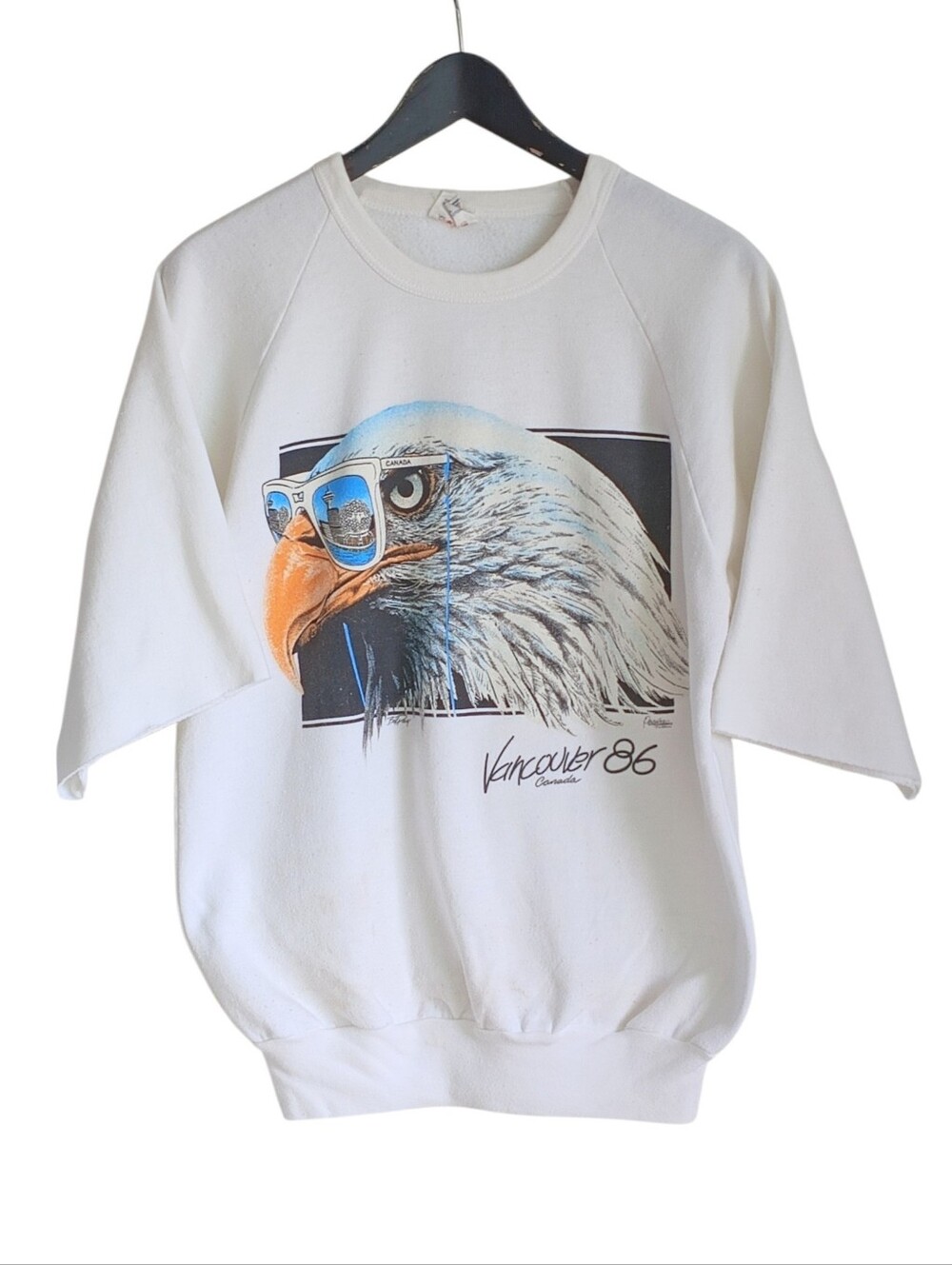 Vintage Vancouver 86 Eagle Cropped Crew Sweatshirt 20.5"x26"